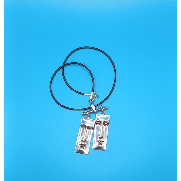 SERGIO BUSTAMANTE Guernica Double Faces Pendants Necklace - Picture 3 of 12